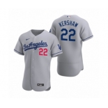 Men's Los Angeles Dodgers #22 Clayton Kershaw Nike Gray Authentic 2020 Road Jersey