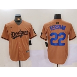 Men's Los Angeles Dodgers #22 Clayton Kershaw Olive Cool Base Limited Stitched Jersey