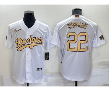 Men's Los Angeles Dodgers #22 Clayton Kershaw White 2022 All Star Stitched Cool Base Nike Jersey