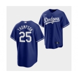 Men's Los Angeles Dodgers #25 Trayce Thompson Blue Cool Base Stitched Baseball Jersey