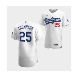 Men's Los Angeles Dodgers #25 Trayce Thompson White Flex Base Stitched Jersey