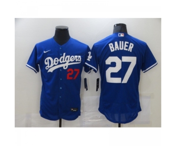 Men's Los Angeles Dodgers #27 Trevor Bauer Blue Nike Home Alternate Official Replica Player Jersey