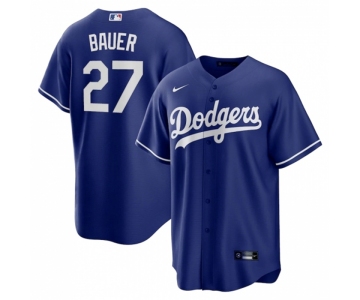 Men's Los Angeles Dodgers #27 Trevor Bauer Blue Nike Royal Alternate Official Replica Player Jersey