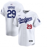 Men's Los Angeles Dodgers #29 Michael Grove White Stitched Baseball Jersey