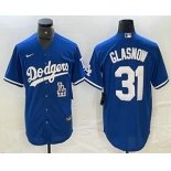 Men's Los Angeles Dodgers #31 Tyler Glasnow Blue Stitched Cool Base Nike Jerseys