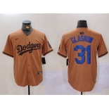 Men's Los Angeles Dodgers #31 Tyler Glasnow Olive Cool Base Limited Stitched Jersey