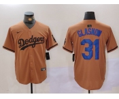 Men's Los Angeles Dodgers #31 Tyler Glasnow Olive Cool Base Limited Stitched Jersey