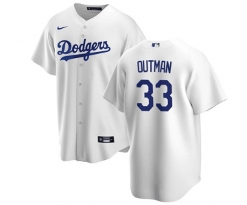 Men's Los Angeles Dodgers #33 James Outman White Cool Base Stitched Baseball Jersey