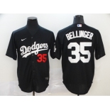 Men's Los Angeles Dodgers #35 Cody Bellinger Black Home Cool Base Baseball Jersey