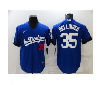 Men's Los Angeles Dodgers #35 Cody Bellinger Blue Game City Player Jersey