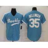 Men's Los Angeles Dodgers #35 Cody Bellinger Nike Light Blue Cooperstown Collection Alternate Jersey