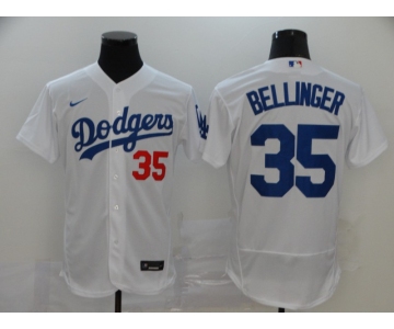 Men's Los Angeles Dodgers #35 Cody Bellinger White Flexbase Authentic Collection Baseball Jersey