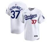 Men's Los Angeles Dodgers #37 Teoscar Hernandez White 2024 Home Limited Stitched Baseball Jersey