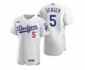 Men's Los Angeles Dodgers #5 Corey Seager Nike White 2020 Authentic Jersey