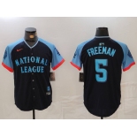 Men's Los Angeles Dodgers #5 Freddie Freeman Navy 2024 All Star Limited Stitched Jersey