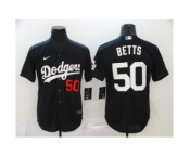 Men's Los Angeles Dodgers #50 Mookie Betts Black 2020 Cool Base Jersey