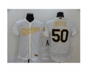 Men's Los Angeles Dodgers #50 Mookie Betts Gold 2020 Flexbase Jersey