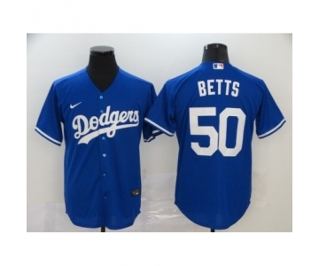 Men's Los Angeles Dodgers #50 Mookie Betts Royal 2020 Cool Base Jersey