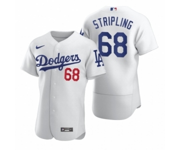 Men's Los Angeles Dodgers #68 Ross Stripling Nike White 2020 Authentic Jersey