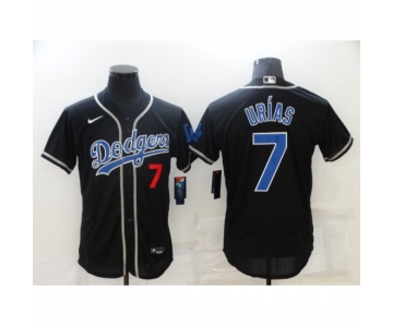 Men's Los Angeles Dodgers #7 Julio Urias Black Elite Jersey