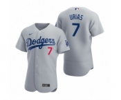 Men's Los Angeles Dodgers #7 Julio Urias Nike Gray Authentic 2020 Alternate Jersey