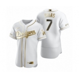 Men's Los Angeles Dodgers #7 Julio Urias Nike White Authentic Golden Edition Jersey