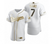 Men's Los Angeles Dodgers #7 Julio Urias Nike White Authentic Golden Edition Jersey