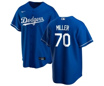 Men’s Los Angeles Dodgers #70 Bobby Miller Blue Cool Base Stitched Baseball Jersey