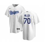 Men's Los Angeles Dodgers #70 Bobby Miller White Cool Base Stitched Baseball Jersey