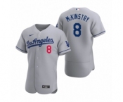 Men's Los Angeles Dodgers #8 Zach McKinstry Nike Gray Authentic Road Jersey