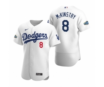 Men's Los Angeles Dodgers #8 Zach McKinstry Nike White Authentic Home Jersey