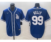 Men's Los Angeles Dodgers #99 Joe Kelly Blue Cool Base Stitched Baseball Jersey