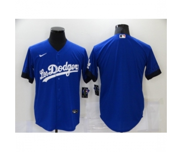 Men's Los Angeles Dodgers Blank Blue Game City Player Jersey