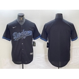 Men's Los Angeles Dodgers Blank Lights Out Black Fashion Stitched Cool Base Nike Jersey