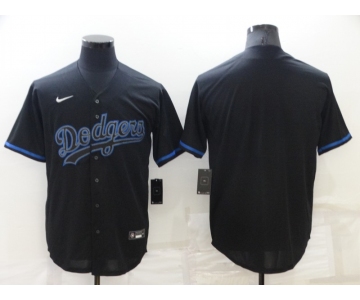 Men's Los Angeles Dodgers Blank Lights Out Black Fashion Stitched MLB Cool Base Nike Jersey