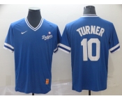 Men's Nike Los Angeles Dodgers #10 Justin Turner  Blue M&N MLB Jersey