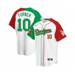 Men's Nike Los Angeles Dodgers #10 Justin Turner Mexican Heritage Night Limited Stitched Baseball Jersey