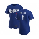 Men's Nike Los Angeles Dodgers #11 AJ Pollock Royal Alternate 2020 Authentic Player Baseball Jersey