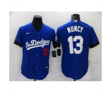 Men's Nike Los Angeles Dodgers #13 Max Muncy Blue Game City Player Jersey