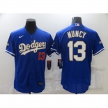 Men's Nike Los Angeles Dodgers #13 Max Muncy Blue Gold Elite Jersey