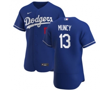 Men's Nike Los Angeles Dodgers #13 Max Muncy Royal Alternate 2020 Authentic Player Baseball Jersey