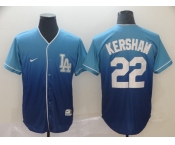 Men's Nike Los Angeles Dodgers #22 Clayton Kershaw Blue Drift Fashion MLB Jersey