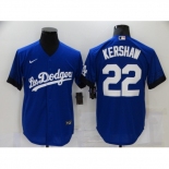 Men's Nike Los Angeles Dodgers #22 Clayton Kershaw Blue Game City Player Jersey