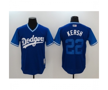 Men's Nike Los Angeles Dodgers #22 Clayton Kershaw Blue Jersey