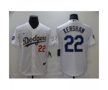 Men's Nike Los Angeles Dodgers #22 Clayton Kershaw White Champions Jersey