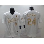 Men's Nike Los Angeles Dodgers #24 Kobe Bryant White Fashion Edition Baseball Jersey