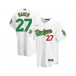 Men's Nike Los Angeles Dodgers #27 Trevor Bauer Mexico White Stitched Baseball Jersey