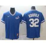 Men's Nike Los Angeles Dodgers #32 Sandy Koufax Blue M&N MLB Jersey