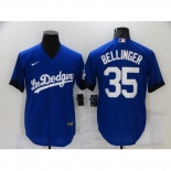 Men's Nike Los Angeles Dodgers #35 Cody Bellinger Blue Game City Player Jersey