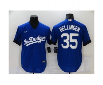 Men's Nike Los Angeles Dodgers #35 Cody Bellinger Blue Game City Player Jersey